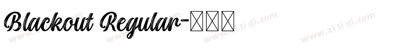 Blackout Regular字体转换